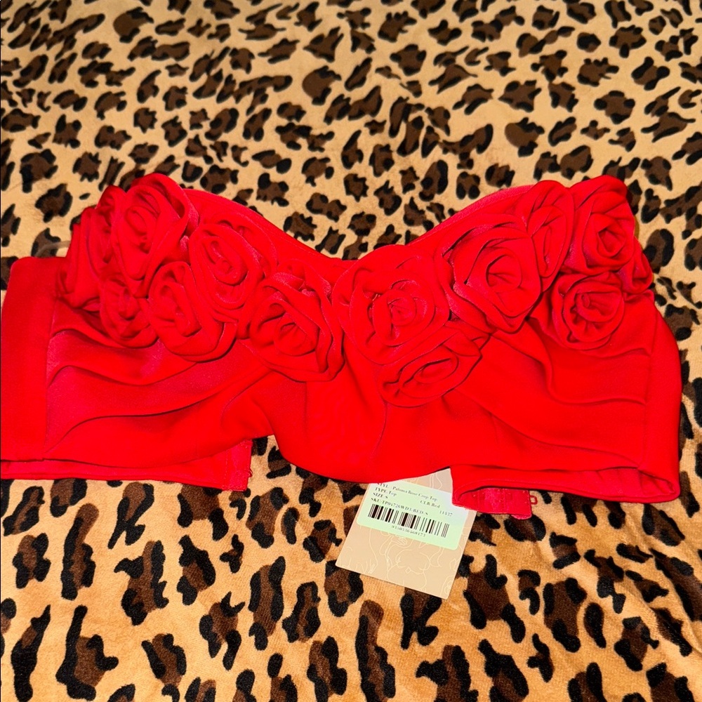 Meshki Red Crop Top
